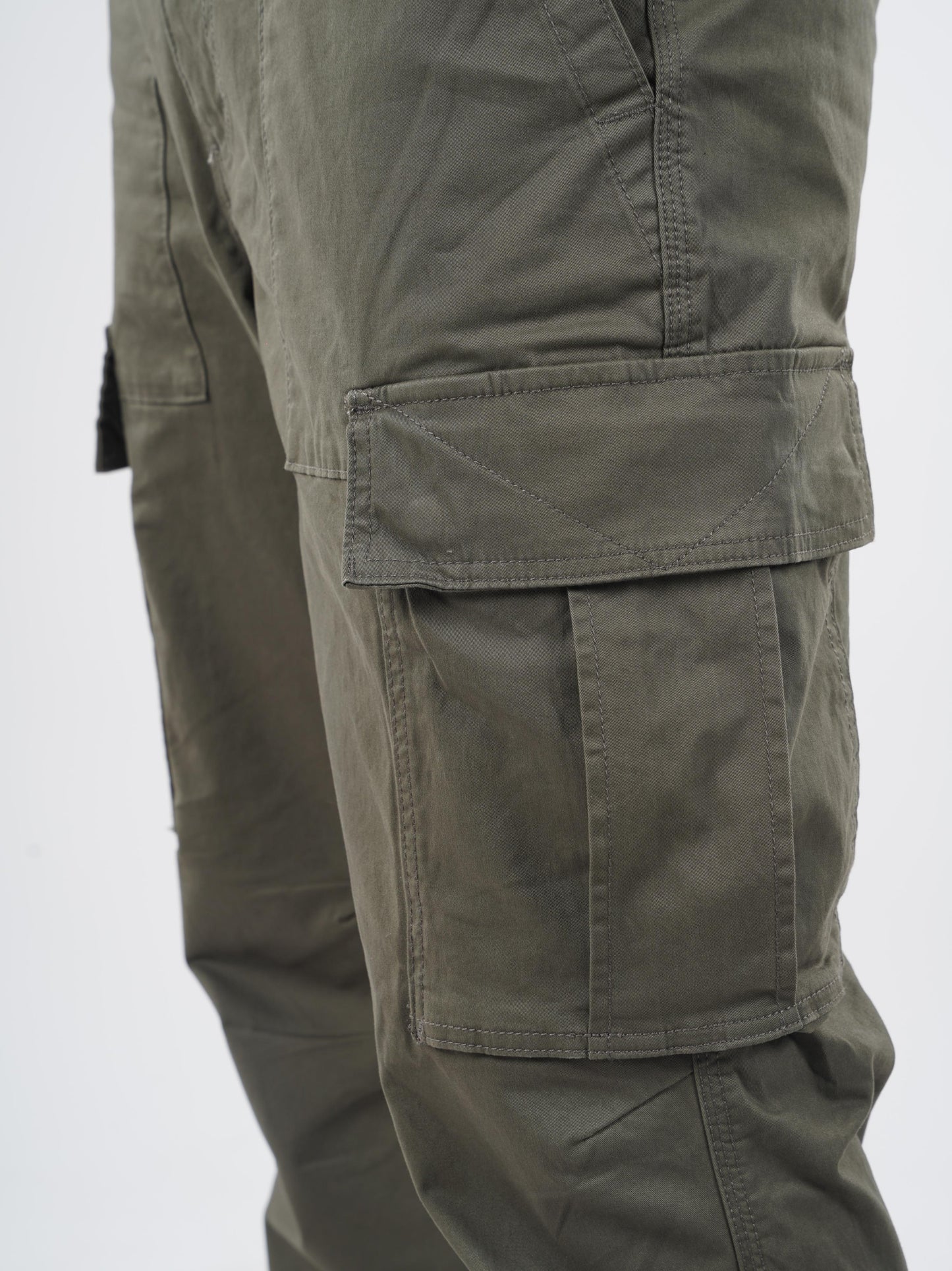 Green Straight Fit Cargos