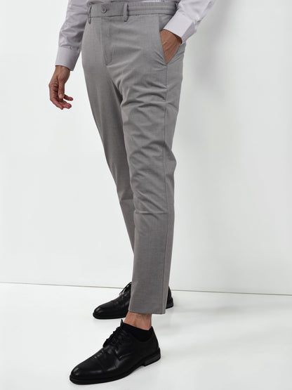 Grey Regular Fit Trousers