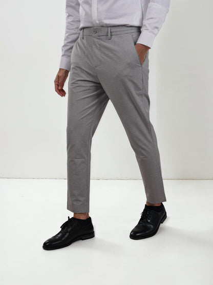 Grey Regular Fit Trousers