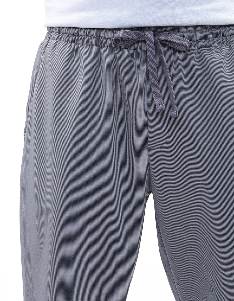Celio* Men Grey Solid Slim Fit Polyester Trousers