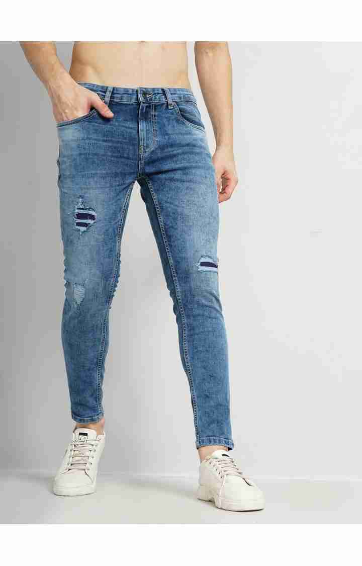 Blue Skinny Ankle Length Jeans