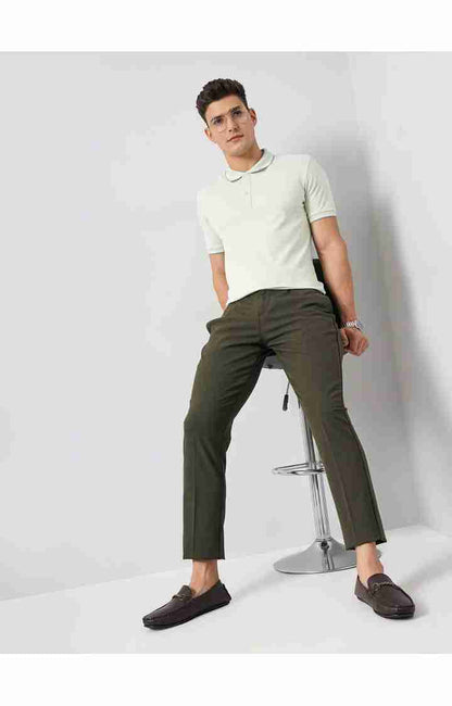 Khaki Regular Fit Trousers