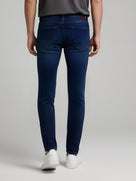 Celio Mens Blue Knit | Dobby Slim Fit Cotton Jeans