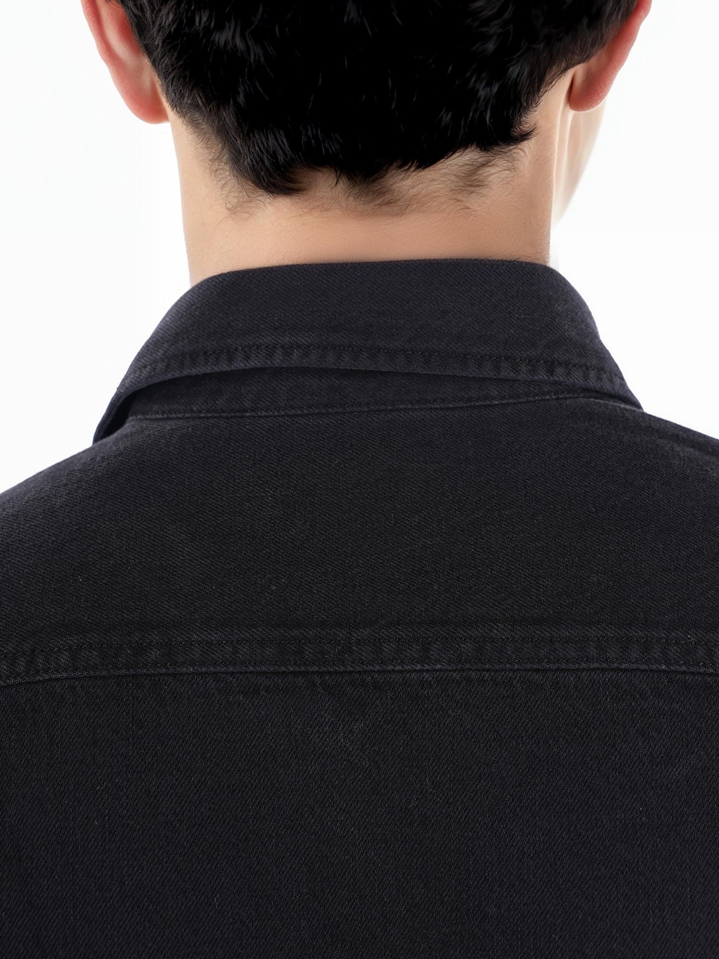 Black Solid Cotton Shirt