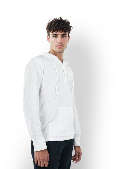 White Solid Cotton Shirt