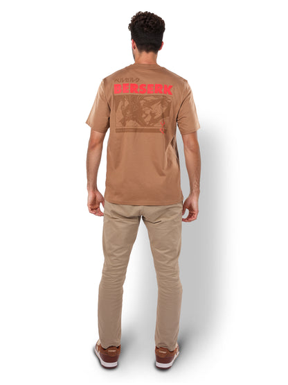 Berserk - Brown Printed Cotton T-shirt