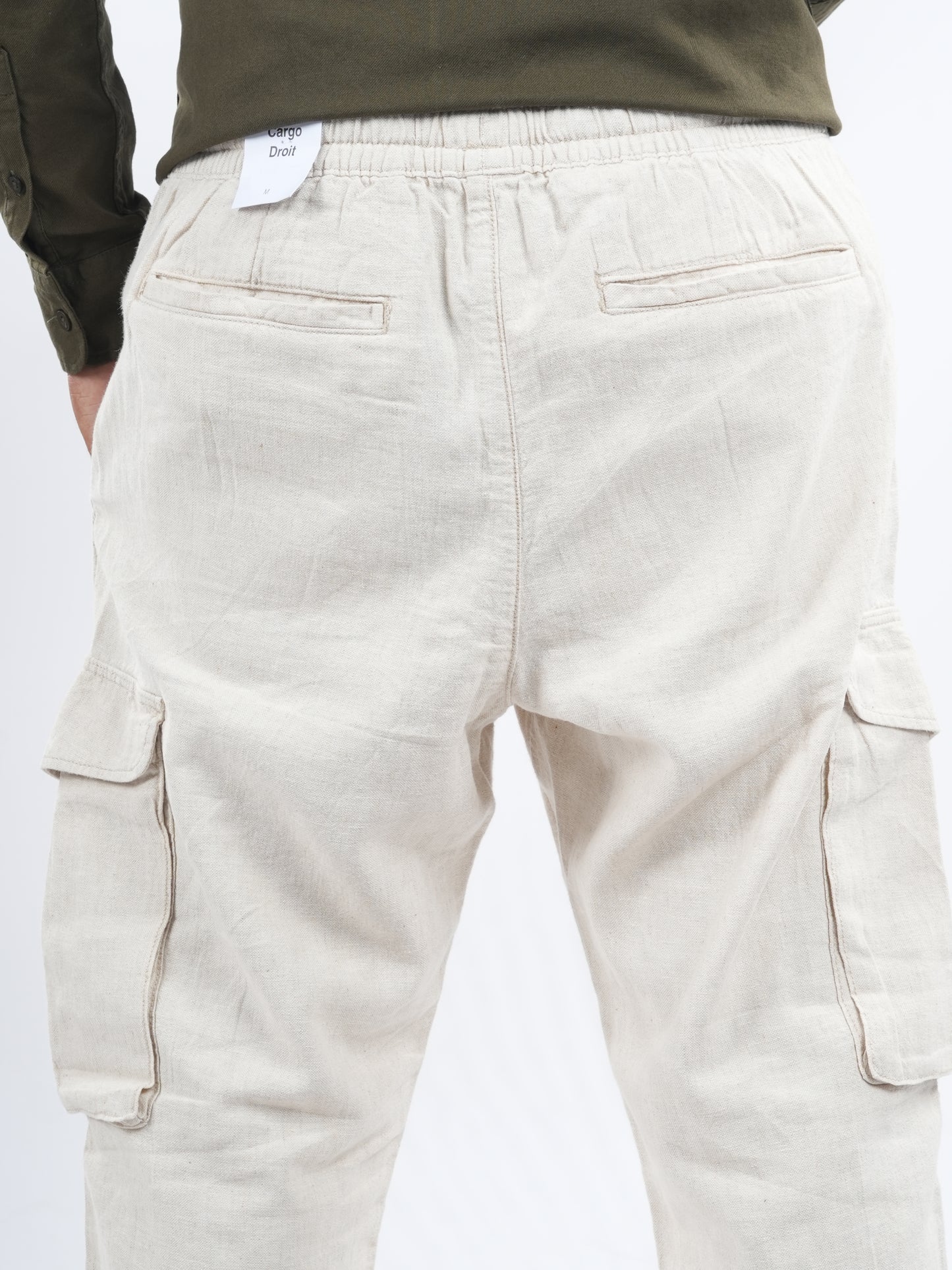 Beige Slim Fit Trousers