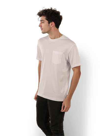 White Solid Cotton T-Shirt