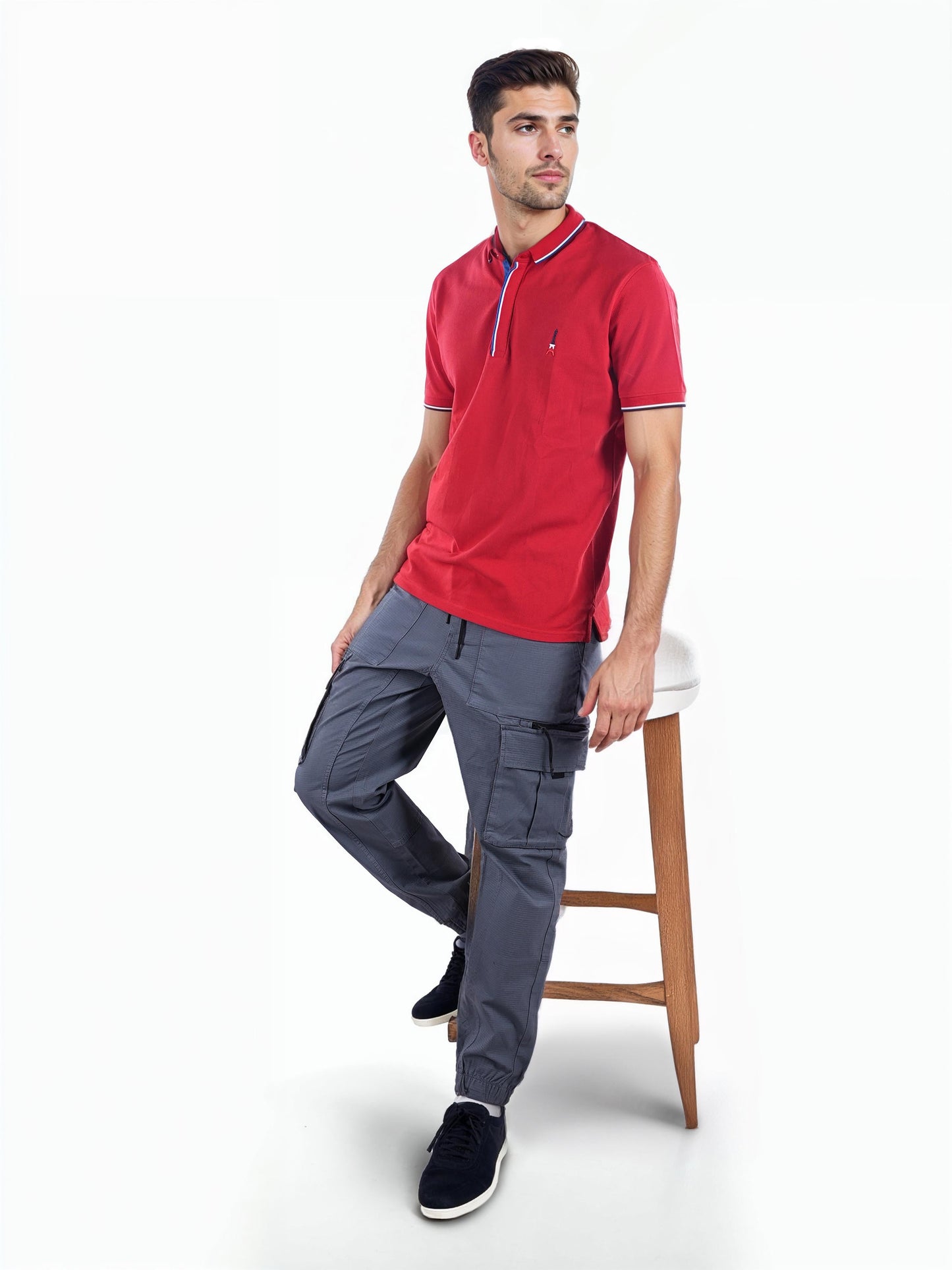 Red Solid Cotton T-Shirt