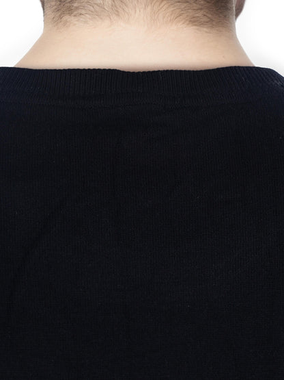 Black Solid Viscose T-shirt