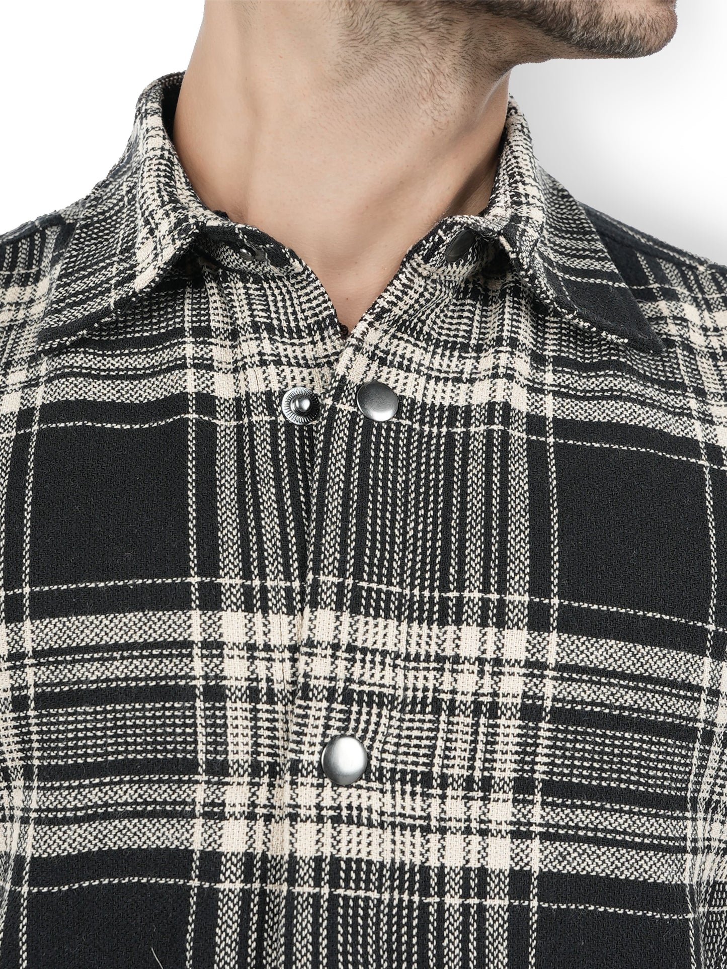 Black Checks Cotton Shirt