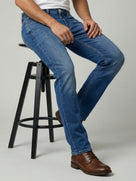 Celio Mens Blue Solid Slim Fit Cotton Jeans