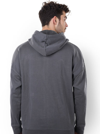 Grey Printed Cotton Sweatshirt