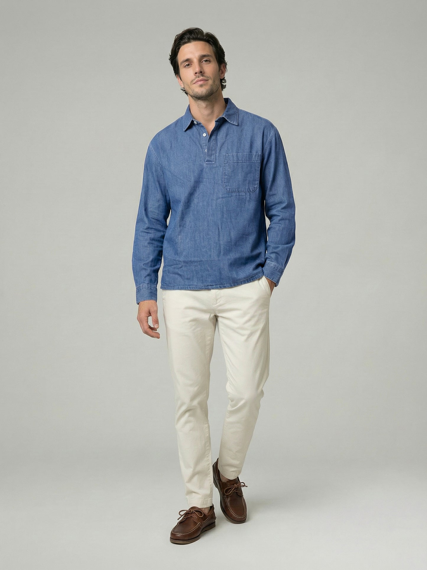 Celio Mens Blue Twill Regular Fit Cotton Shirts