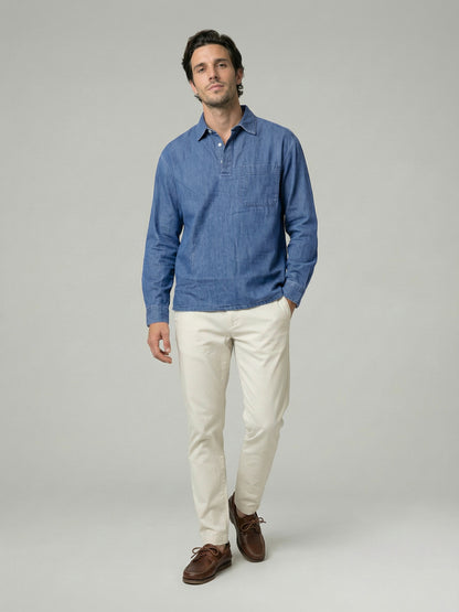 Celio Mens Blue Twill Regular Fit Cotton Shirts