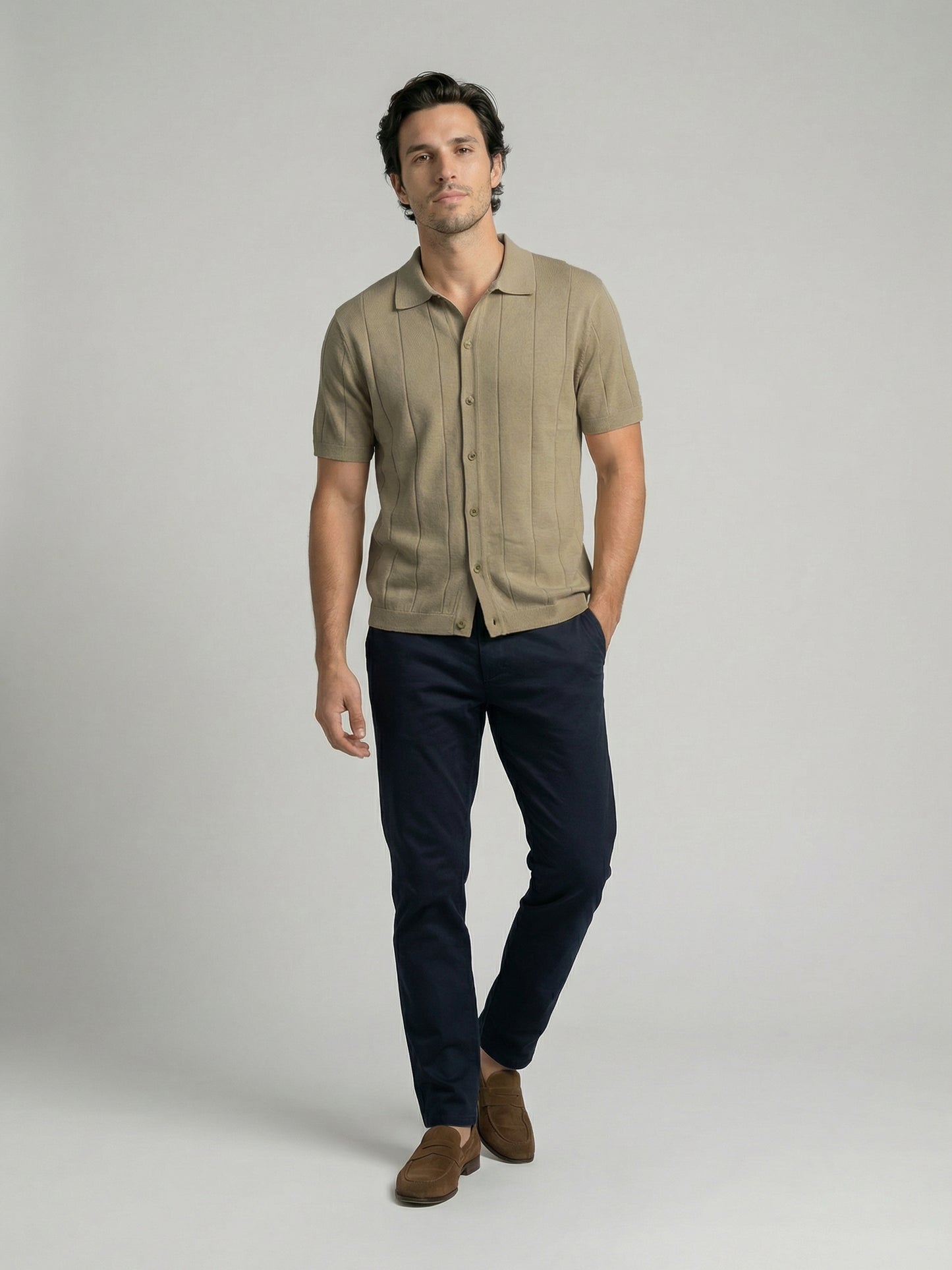 Celio Mens Beige Solid Regular Fit Cotton T-Shirts