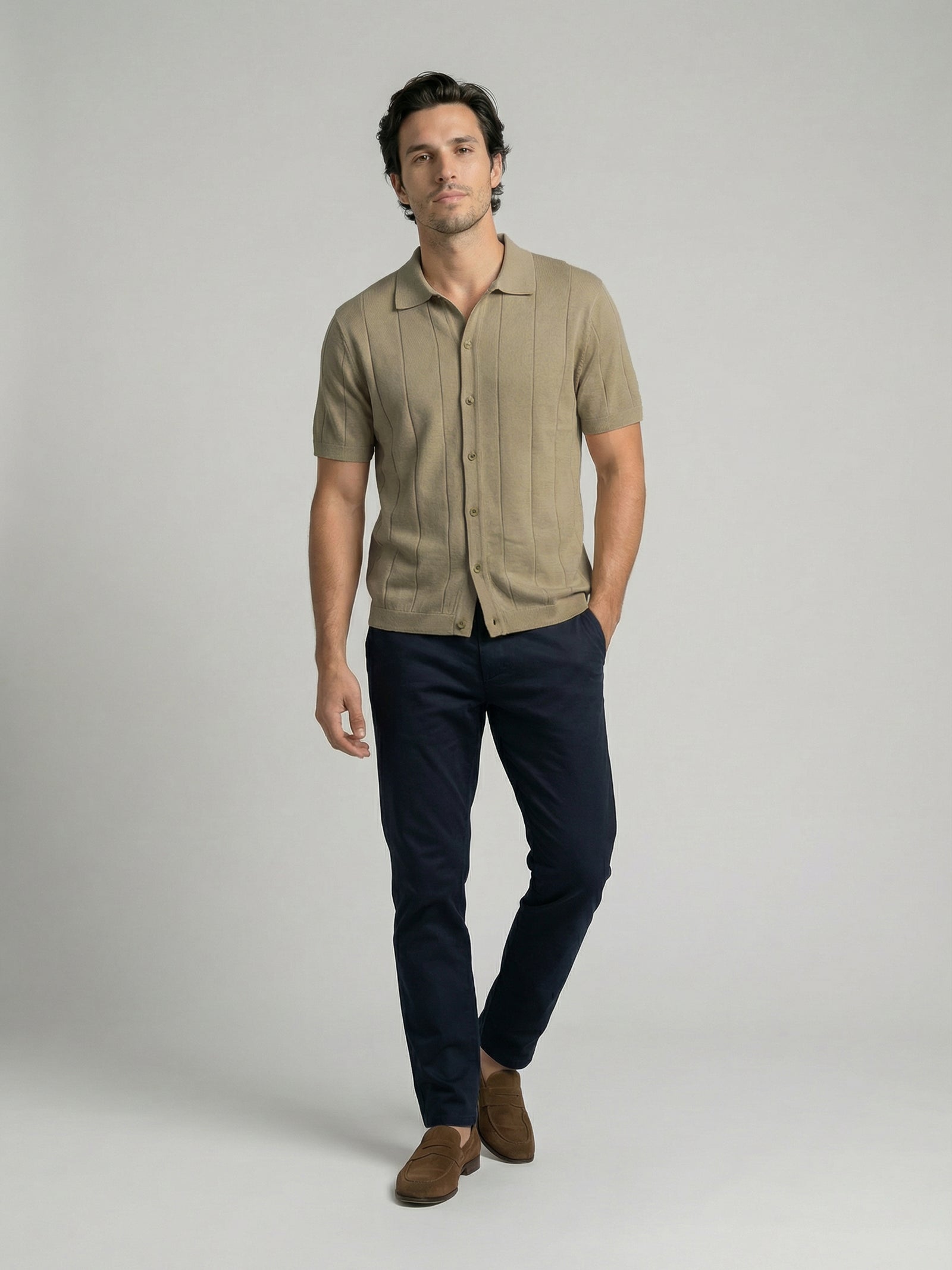 Celio Mens Beige Solid Regular Fit Cotton T-Shirts