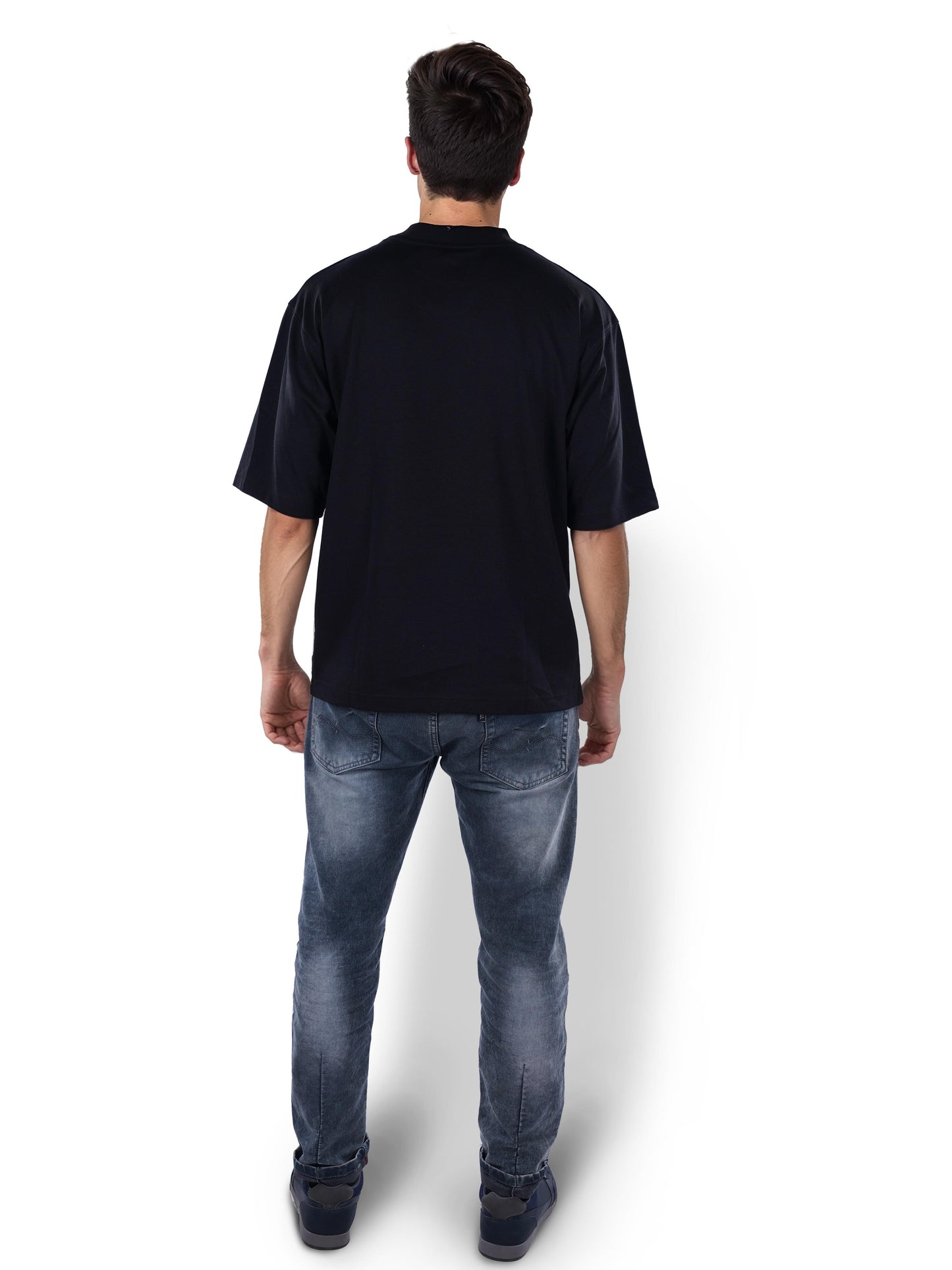 Black Solid Cotton T-shirt