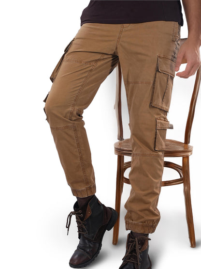 Brown Straight Fit Cargos