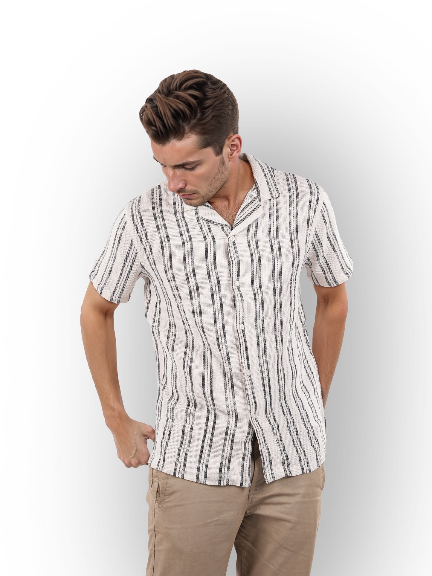 White Striped Cotton Shirt