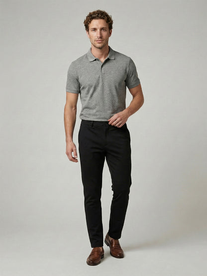 Celio Mens Black Knit Slim Fit Cotton Casual Trouser
