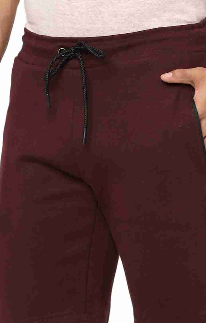 Burgundy Regular Fit Shorts