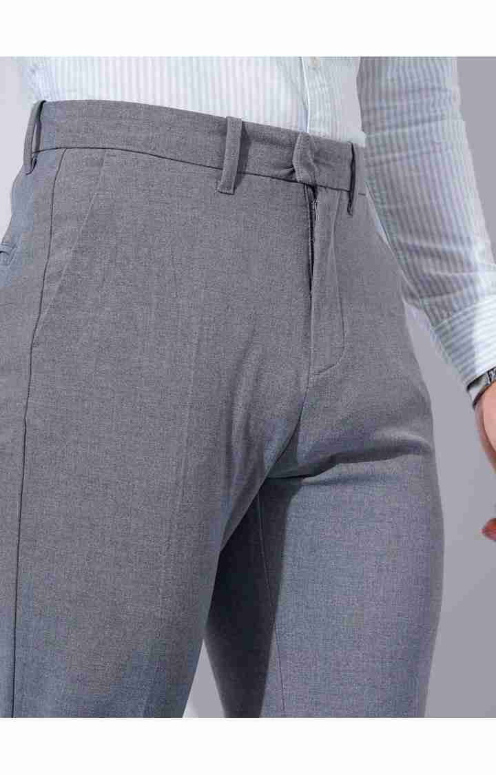 Grey Slim Fit Trousers