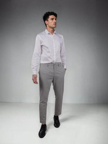 Grey Regular Fit Trousers