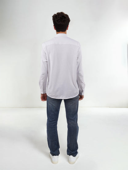 White Solid Cotton Shirt