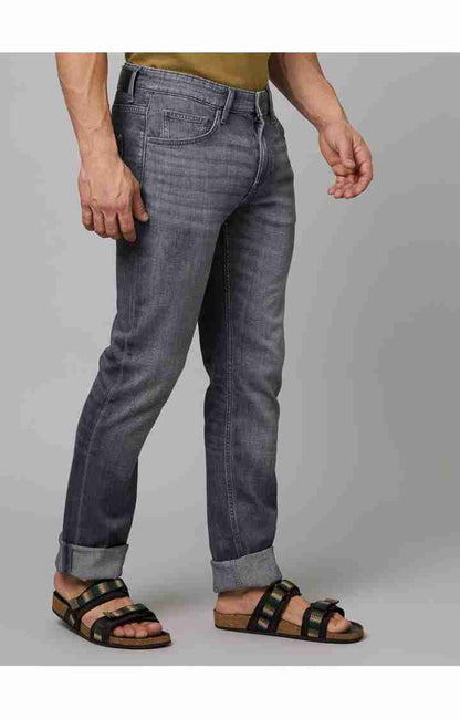 Grey Straight Slim Fit Soft Touch Jeans