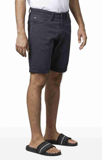 Navy Blue Regular Fit Shorts