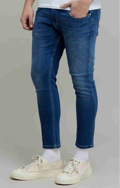 Blue Skinny Ankle Length Jeans