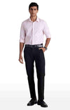 Celio* Cotton-Blend Straight Fit Black Trouser