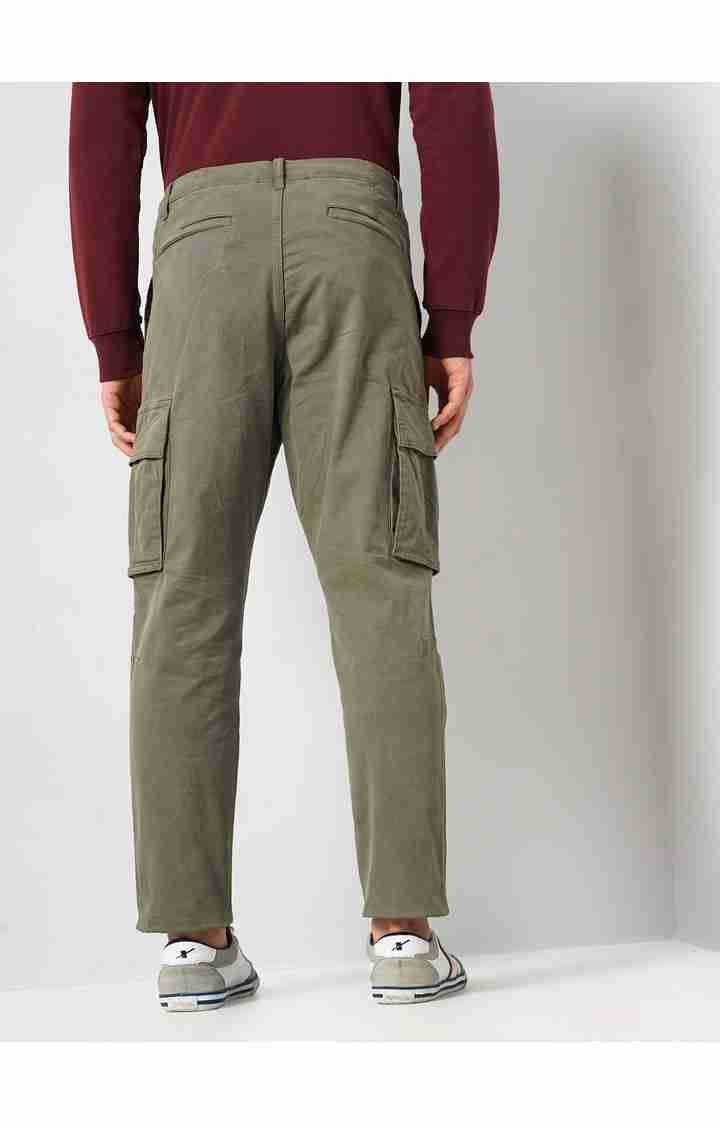 Olive Regular Fit Trousers