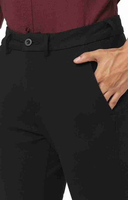 Black Regular Fit Trousers