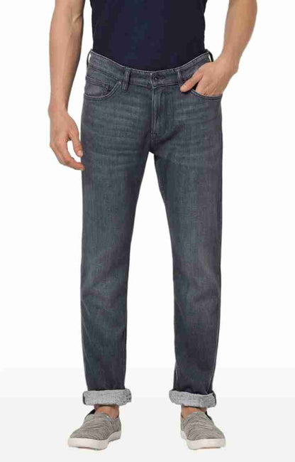 Grey Straight Slim Fit Soft Touch Jeans