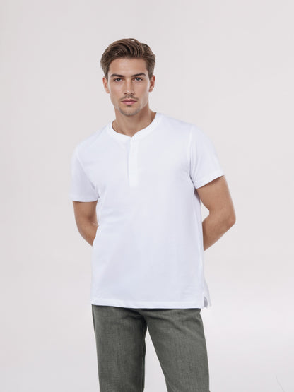 Celio* Solid Regular Fit Cotton White Men T-Shirt