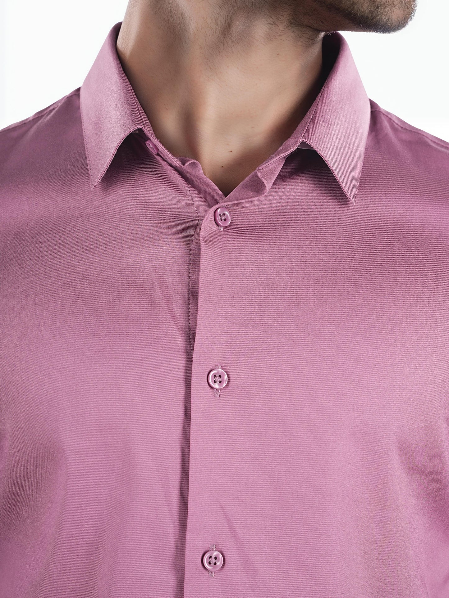 Mauve Solid Lyocell Shirt