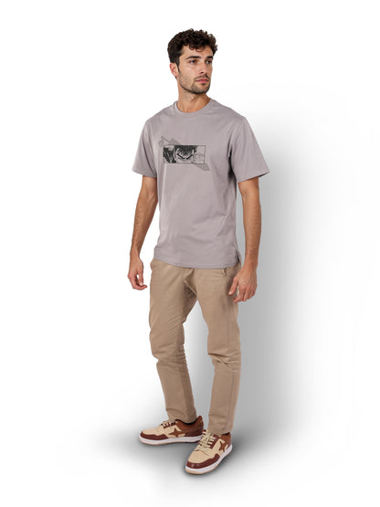 Berserk - Grey Printed Cotton T-shirt