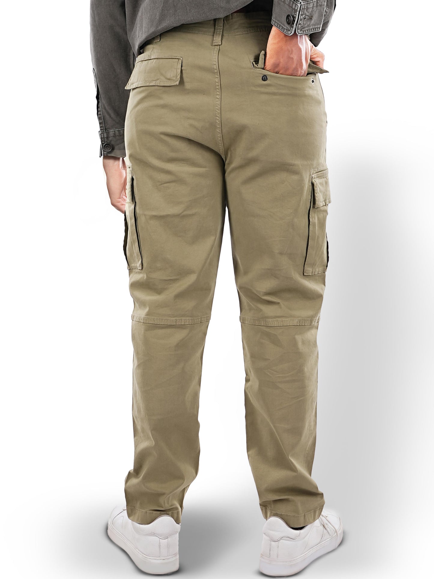 Green Straight Fit Cargos