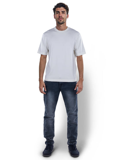 Beige Solid Viscose T-shirt