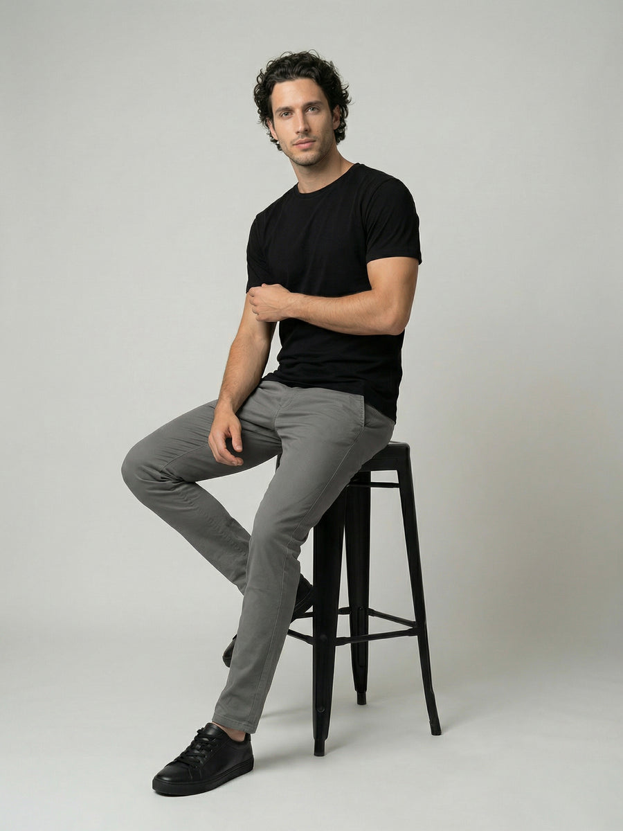 Celio Mens Black Solid Slim Fit Cotton T-Shirts