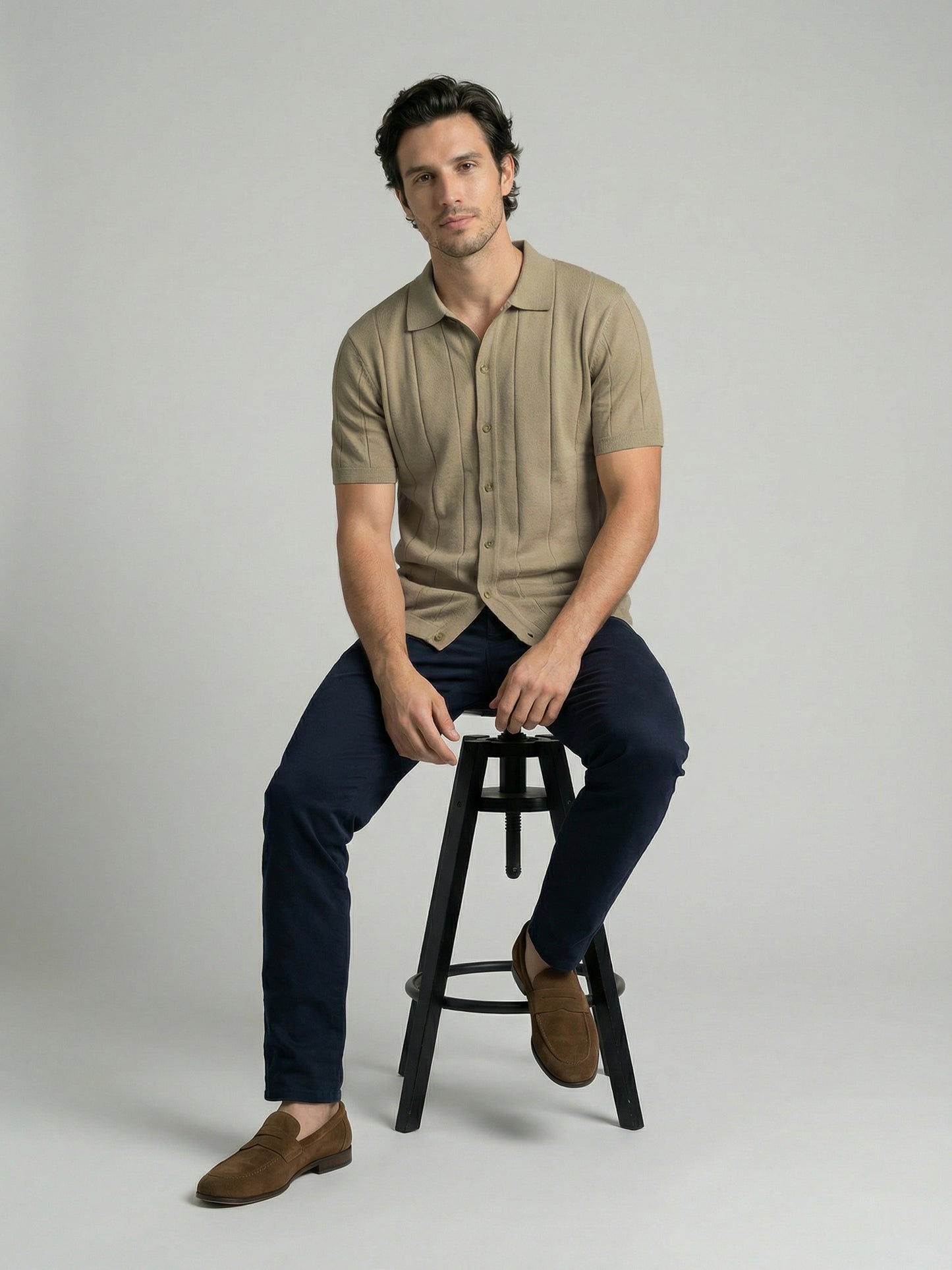 Celio Mens Beige Solid Regular Fit Cotton T-Shirts
