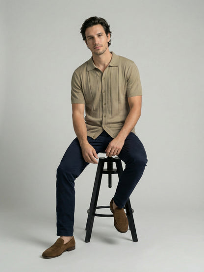 Celio Mens Beige Solid Regular Fit Cotton T-Shirts