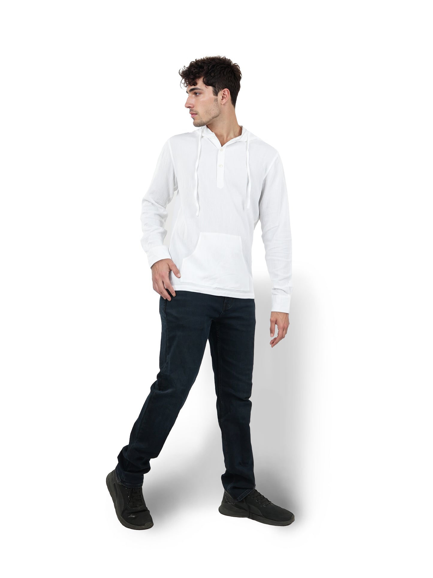 White Solid Cotton Shirt