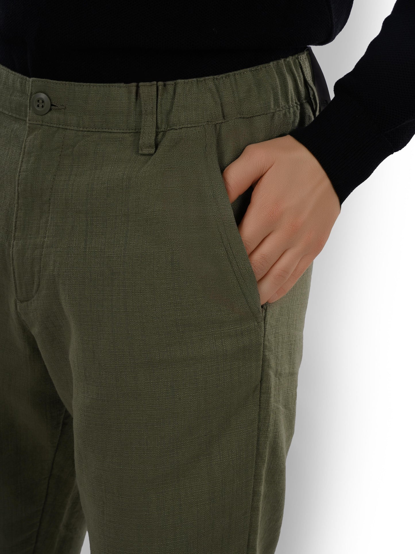 Green Regular Fit Trousers