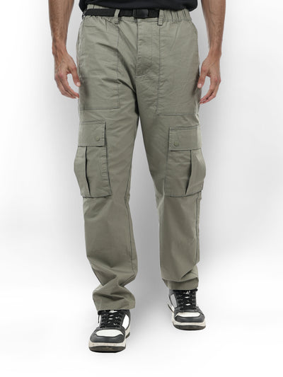 Celio* Cotton Straight Fit Khaki Trouser