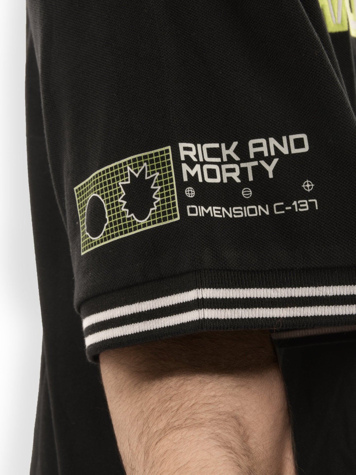 Rick & Morty Black Printed Cotton T-Shirt