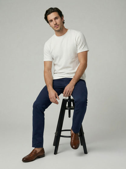 Celio Mens White Structured Regular Fit Cotton T-Shirts