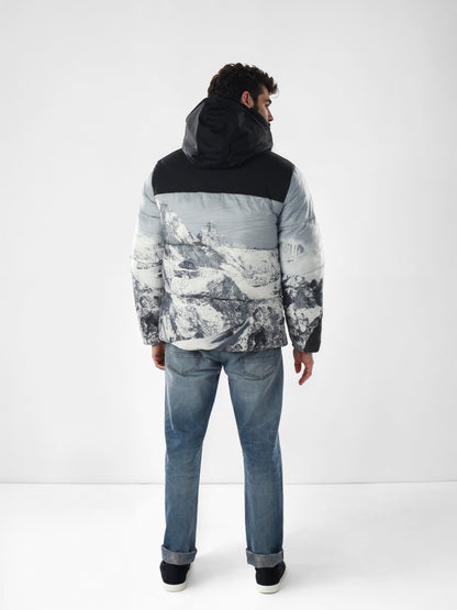 Chamonix - White Printed Polyamide Jacket